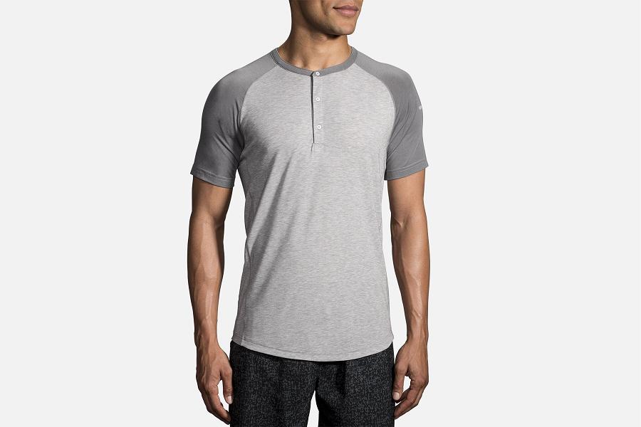 Brooks Cadence Men T-Shirts & Running Shirt Grey OFY481057
